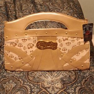 Beautiful tan & gold Dereon handbag